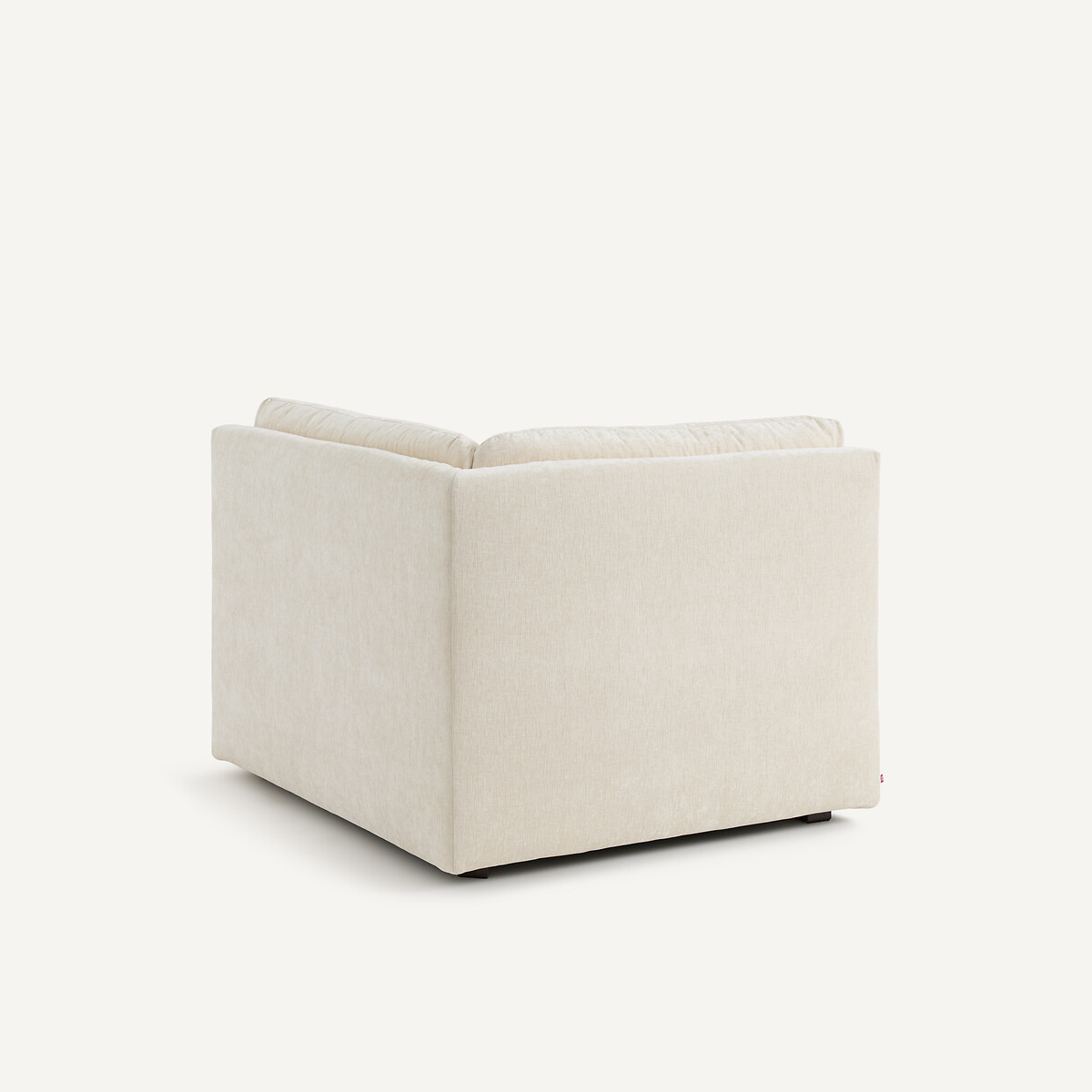 Angle 90° modulable en velours chenille, GIULIANO blanc, AM.PM