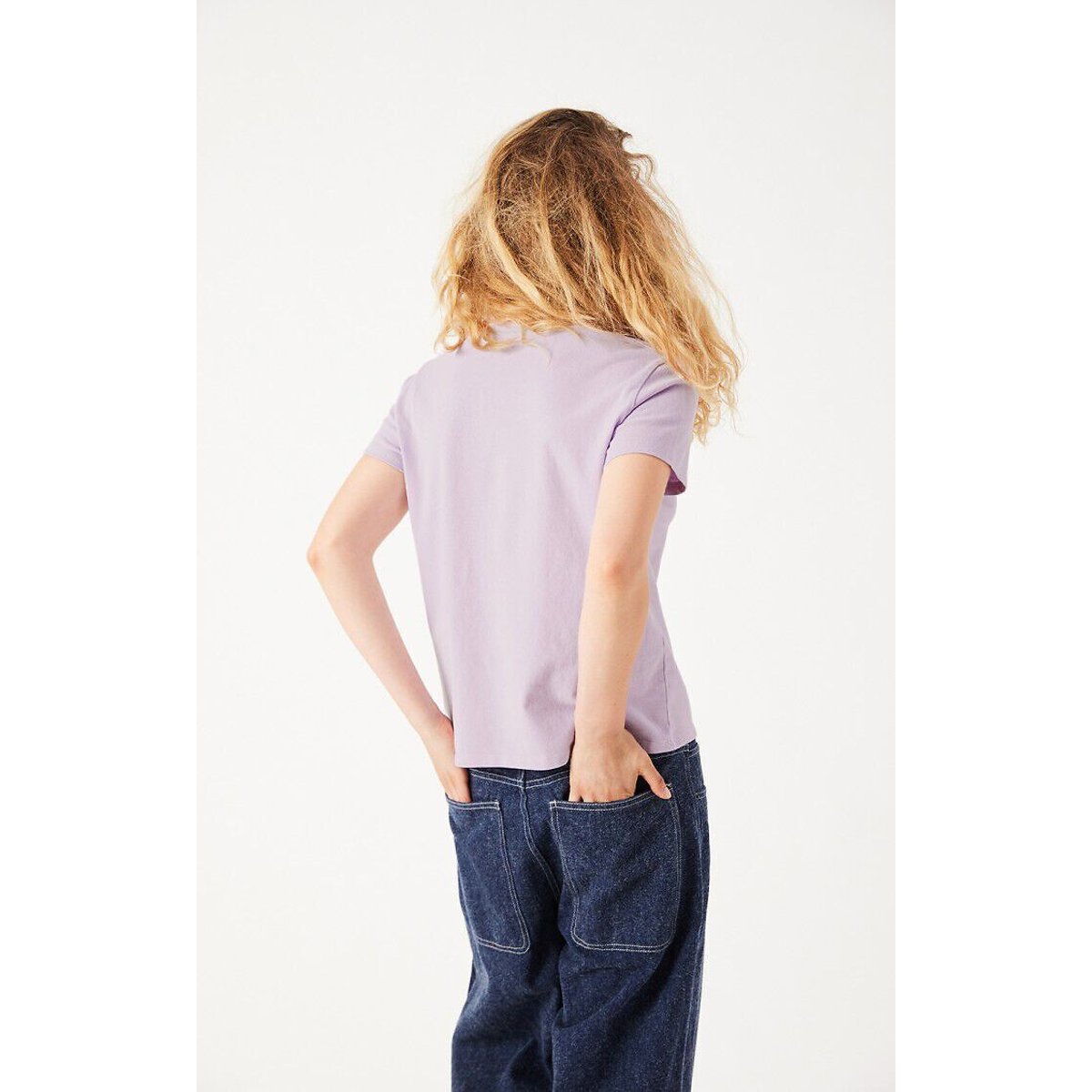 Ykobow Crew Neck T-Shirt with Short Sleeves lilac, AMERICAN VINTAGE