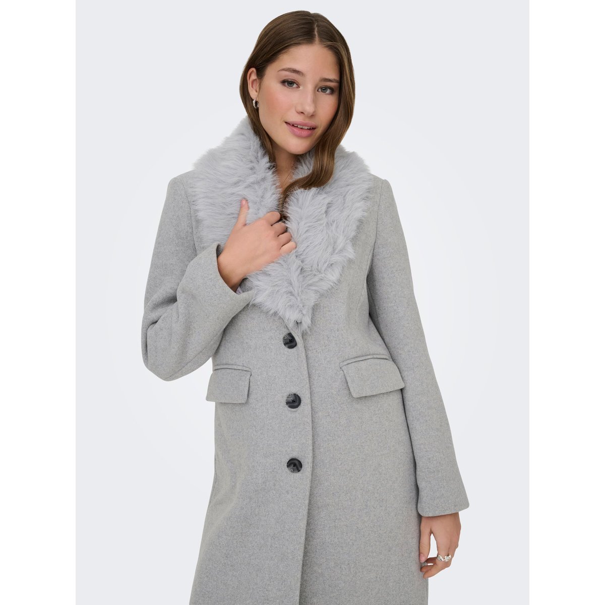 Manteau grise - light grey melange, ONLY