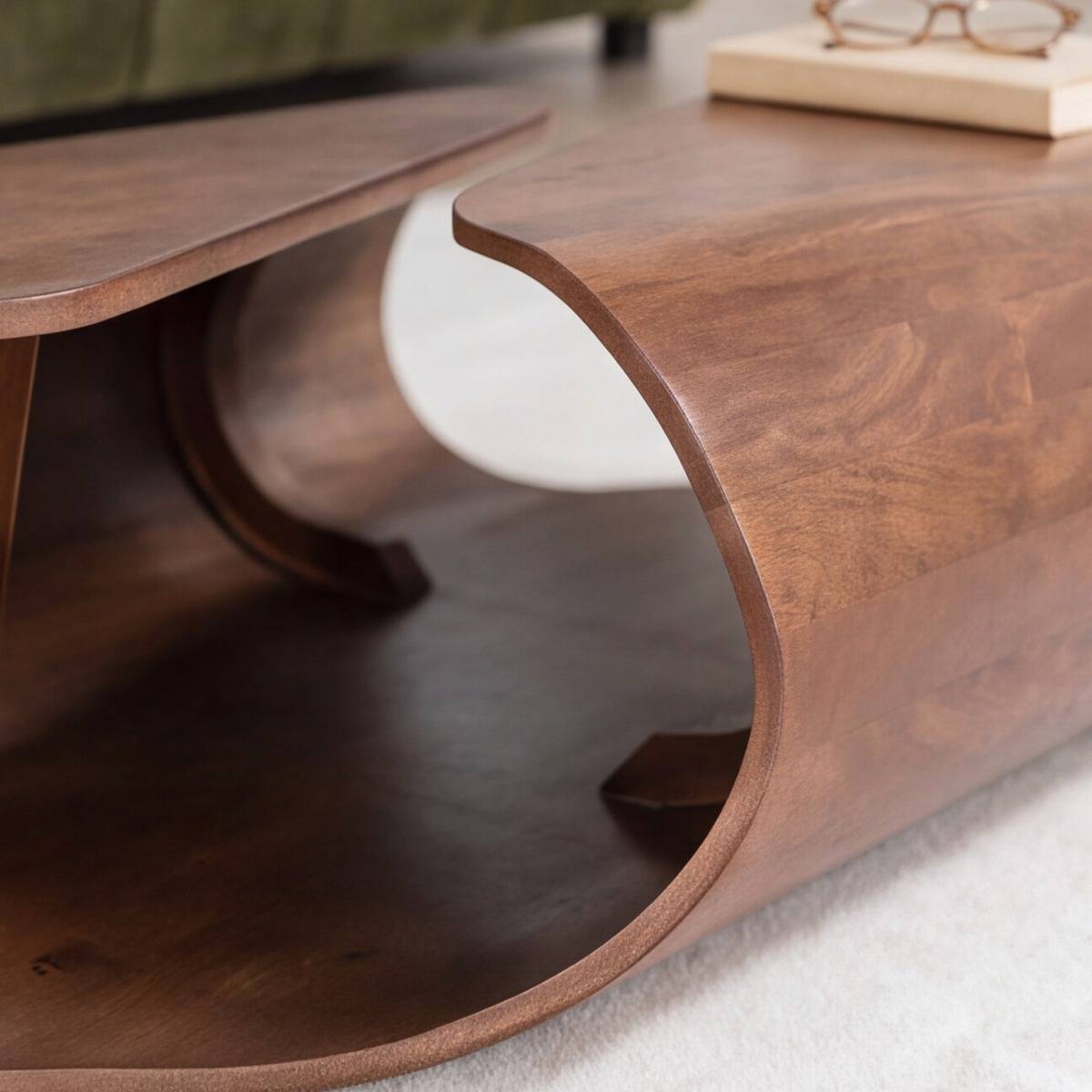Table basse en bois de manguier AUREA bois foncé, MADE IN MEUBLES
