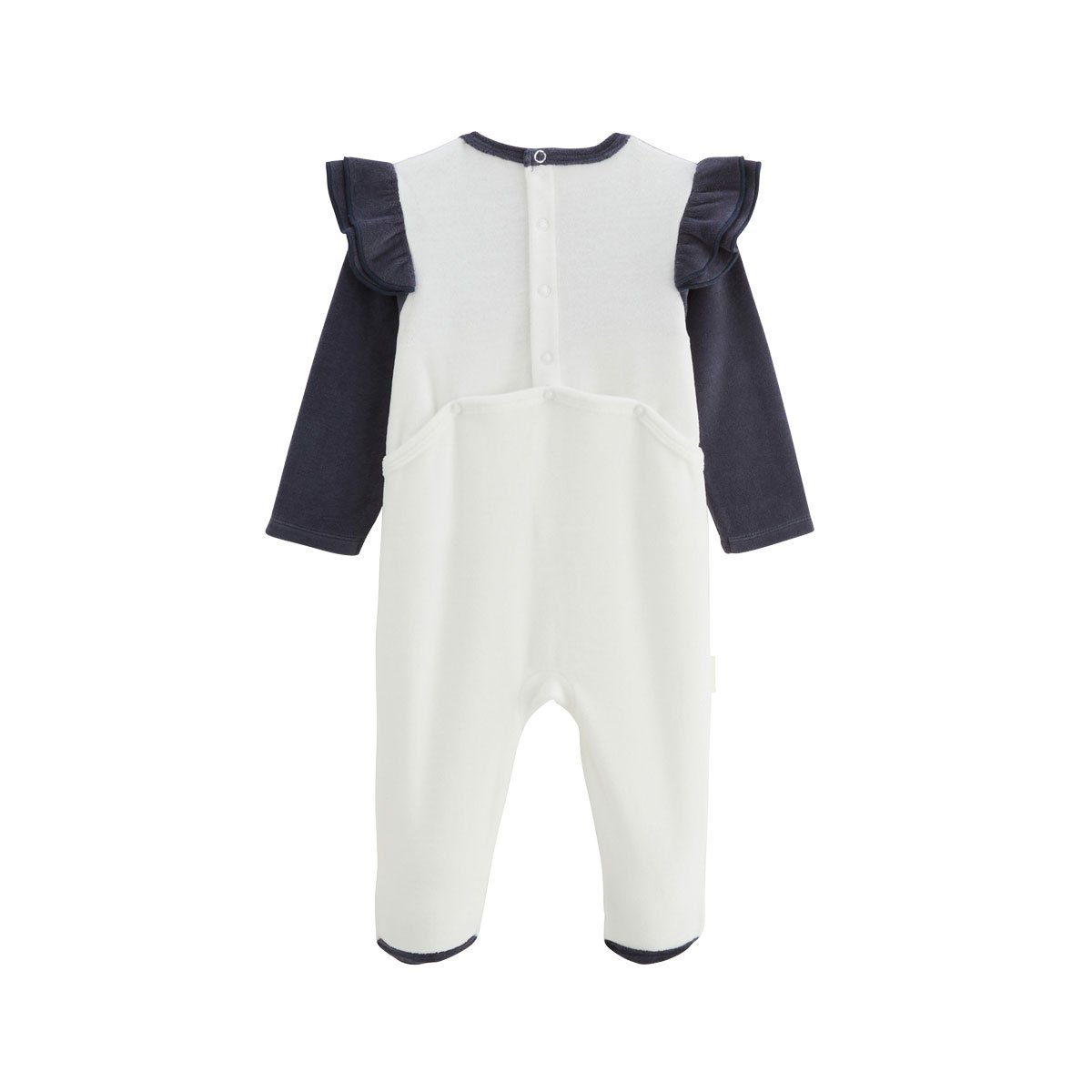 Pyjama bébé en velours Holamuchacha ecru, PETIT BEGUIN