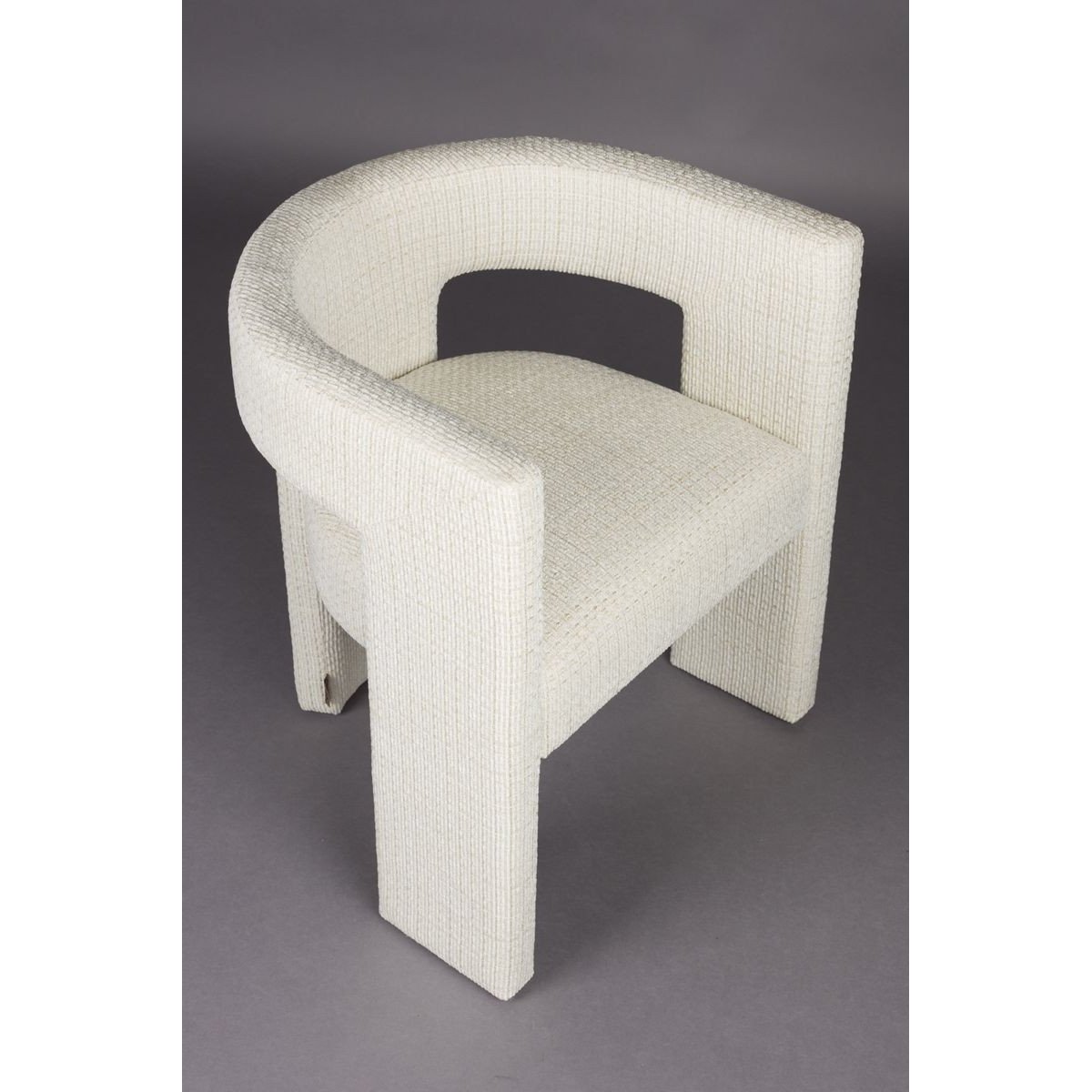 Fauteuil design en tissu, MEDINA blanc, DUTCHBONE