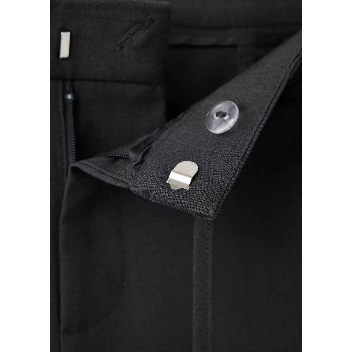 Pantalon droit détail nœud gris, MANGO TEEN