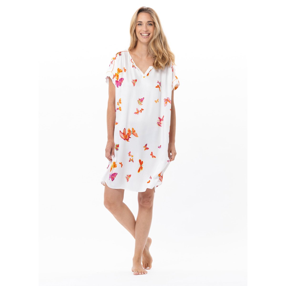 Chemise de nuit en viscose ROBINSON 201 multicolore, LE CHAT