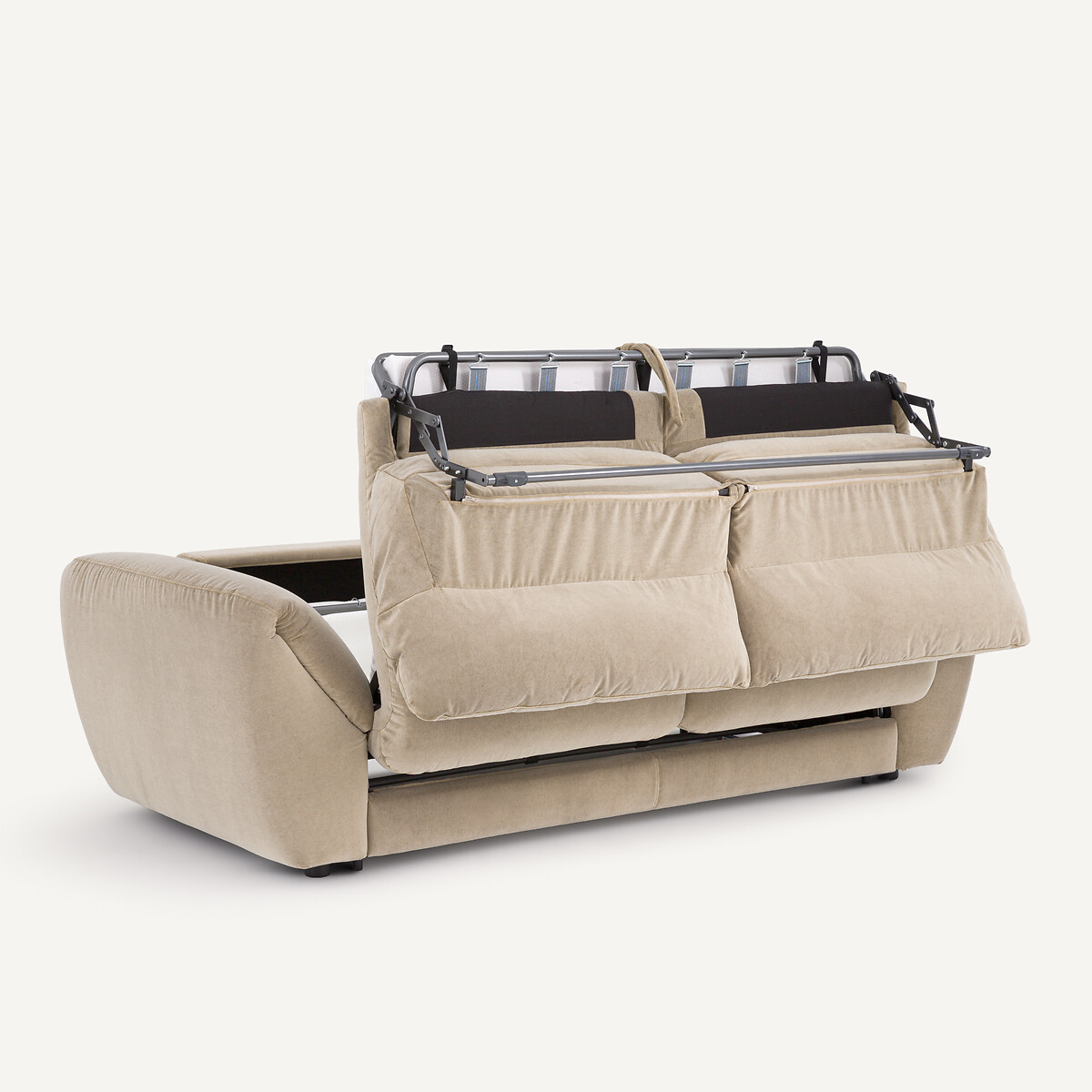 3-Sitzer-Sofa, umwandelbar, Stonewashed-Velours, EDGAR shiitakegrau, AM.PM