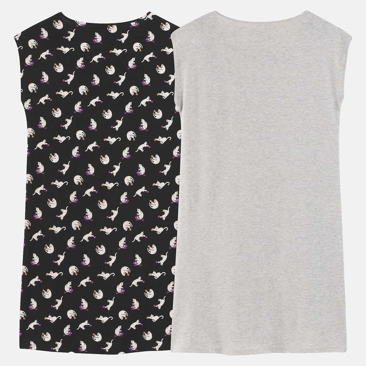 2er-Pack Nachthemden mit Katzendruck motiv katze, SO'HOME