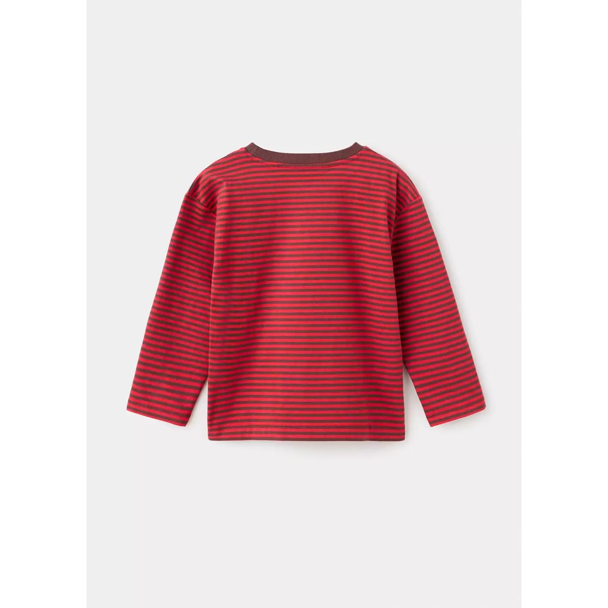 T-shirt oversize rayures grenat, MANGO BABY