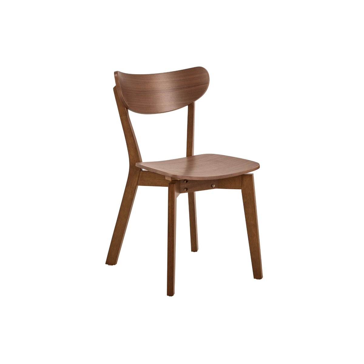 Chaise scandinave en bois finition noyer (lot de 2) - LETA bois foncé, HELLIN, DEPUIS 1862