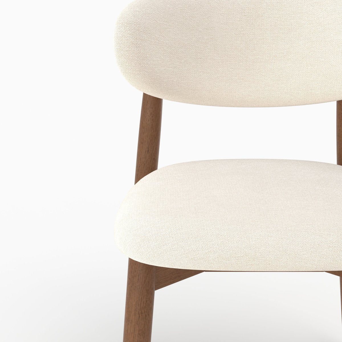 Lot de 2 chaises en tissu - YUNA beige, MAISON PAVANE