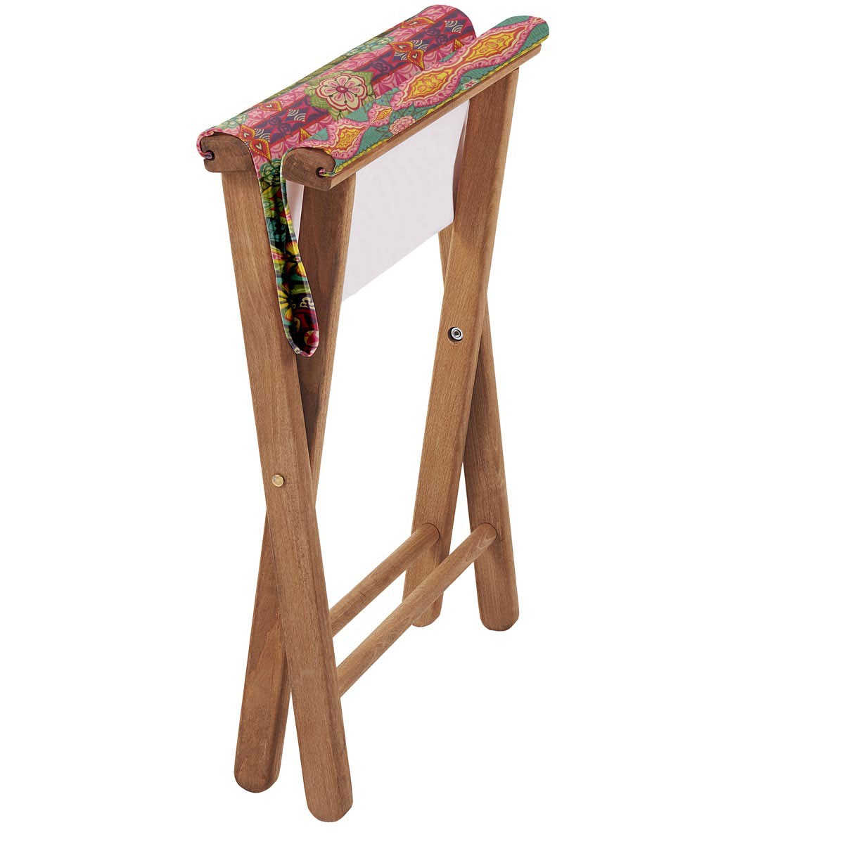 Pliant pêcheur en eucalyptus et toile outdoor, BOHEME multicolore, VENT DE BOHÈME