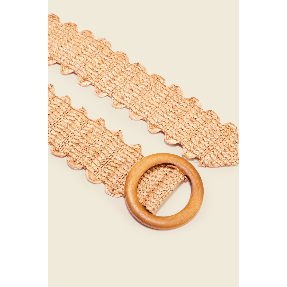 Ceinture large tressée beige, BONOBO