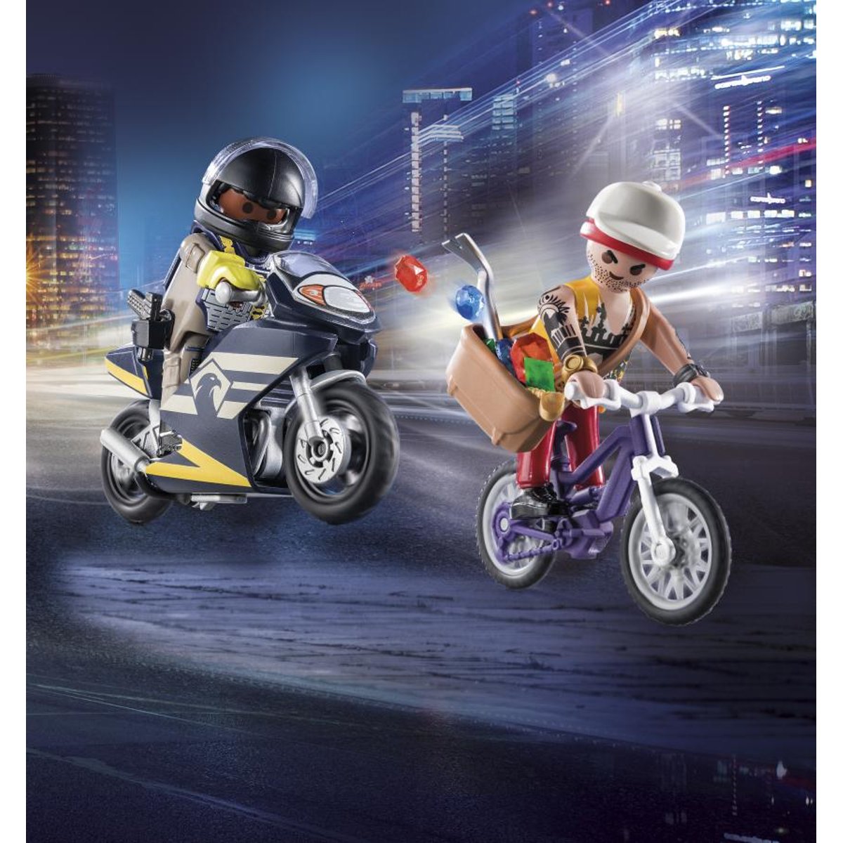 City Action Starter Pack Agent et voleur multicolore, PLAYMOBIL