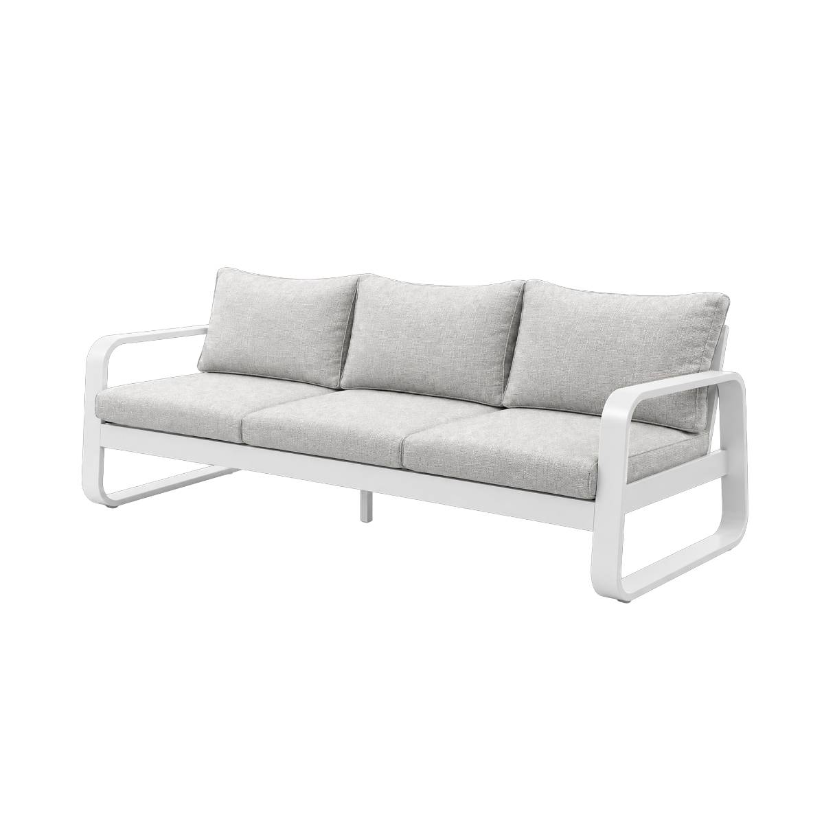 Salon de jardin 5 places taupe beige, MADE IN MEUBLES