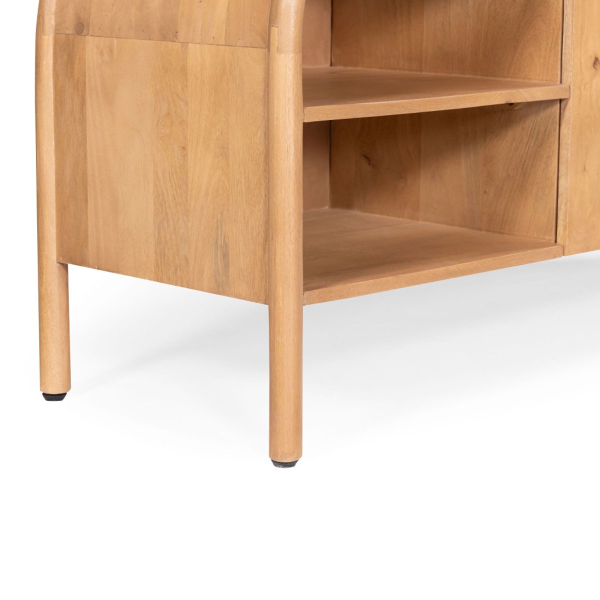 Meuble TV 2 portes en bois massif L150cm- BALI bois clair, DRAWER