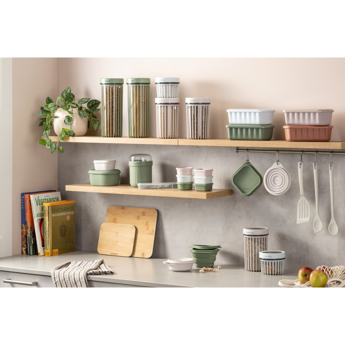 Boite à Provisions 1,1 Litre STORAGE transparent,beige, FACKELMANN