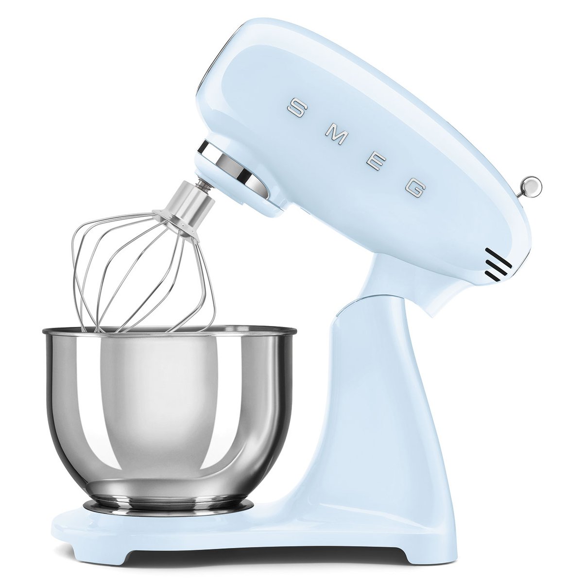 Robot patissier socle couleur SMF05 bleu azur brillant, SMEG