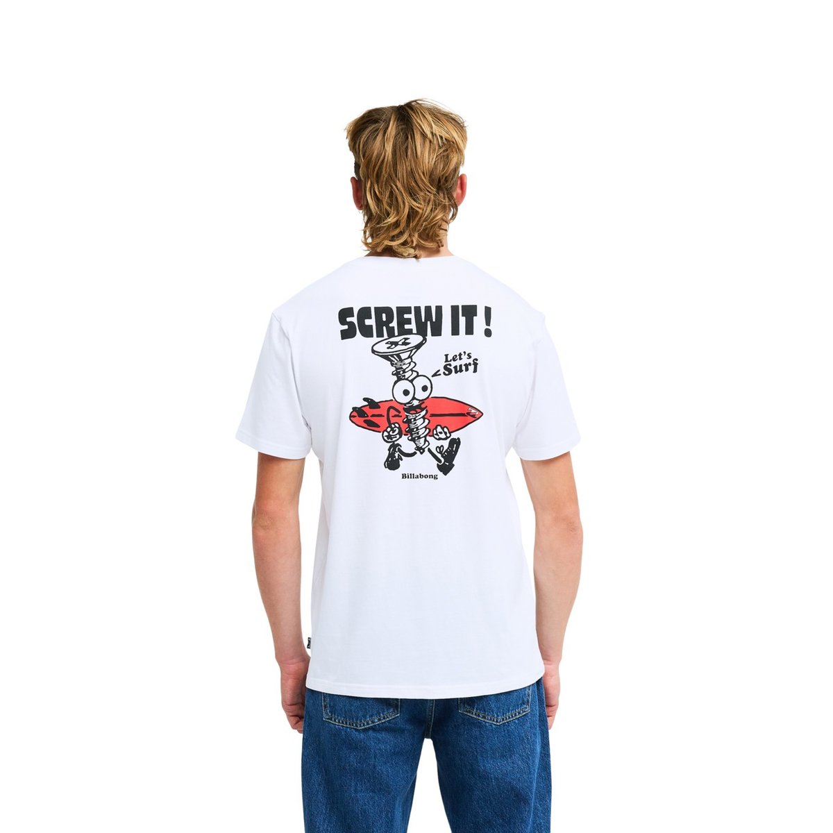 T shirt manches courtes SCREW IT blanc white, BILLABONG