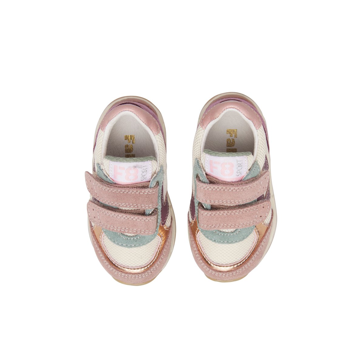 Sneakers en cuir et tissu NORALIS VL. rose-violet, FALCOTTO