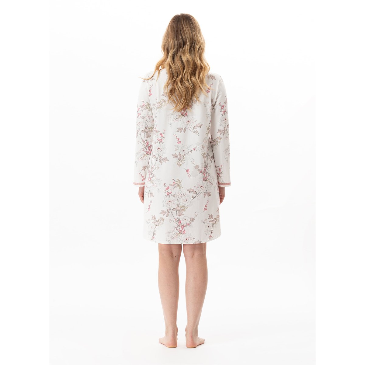Chemise de nuit en coton modal KELLY 101 multicolore, LE CHAT