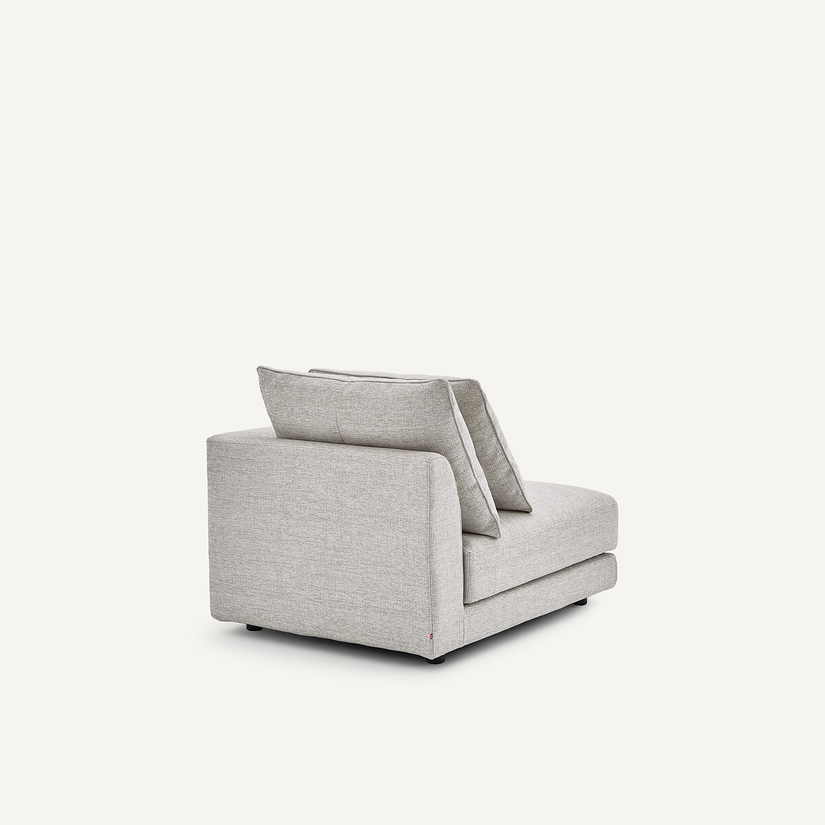 Demi-canapé droit, modulable en toile jaspée, TIBERIO gris/blanc, AM.PM