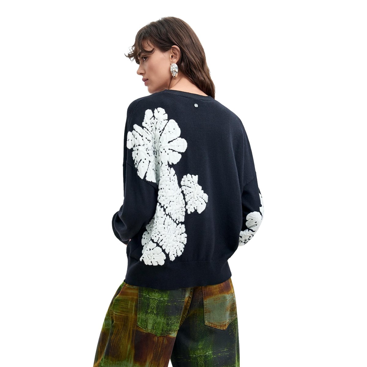 Pull jacquard M. C. Lacroix noir, DESIGUAL