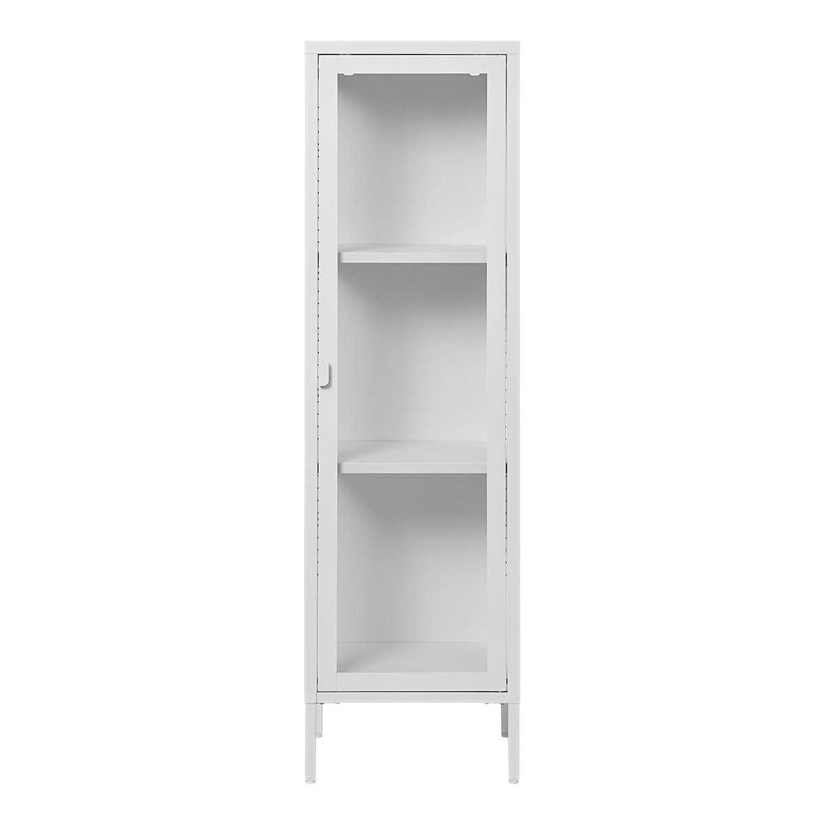 Colonne vitrée en métal, 1 porte ODENSE blanc, PIER IMPORT