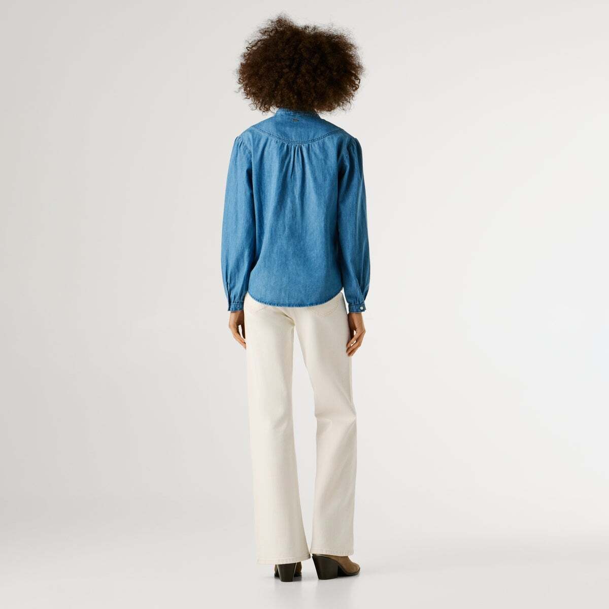 Blouse Coupe Regular En Denim pepe bleu propre, PEPE JEANS