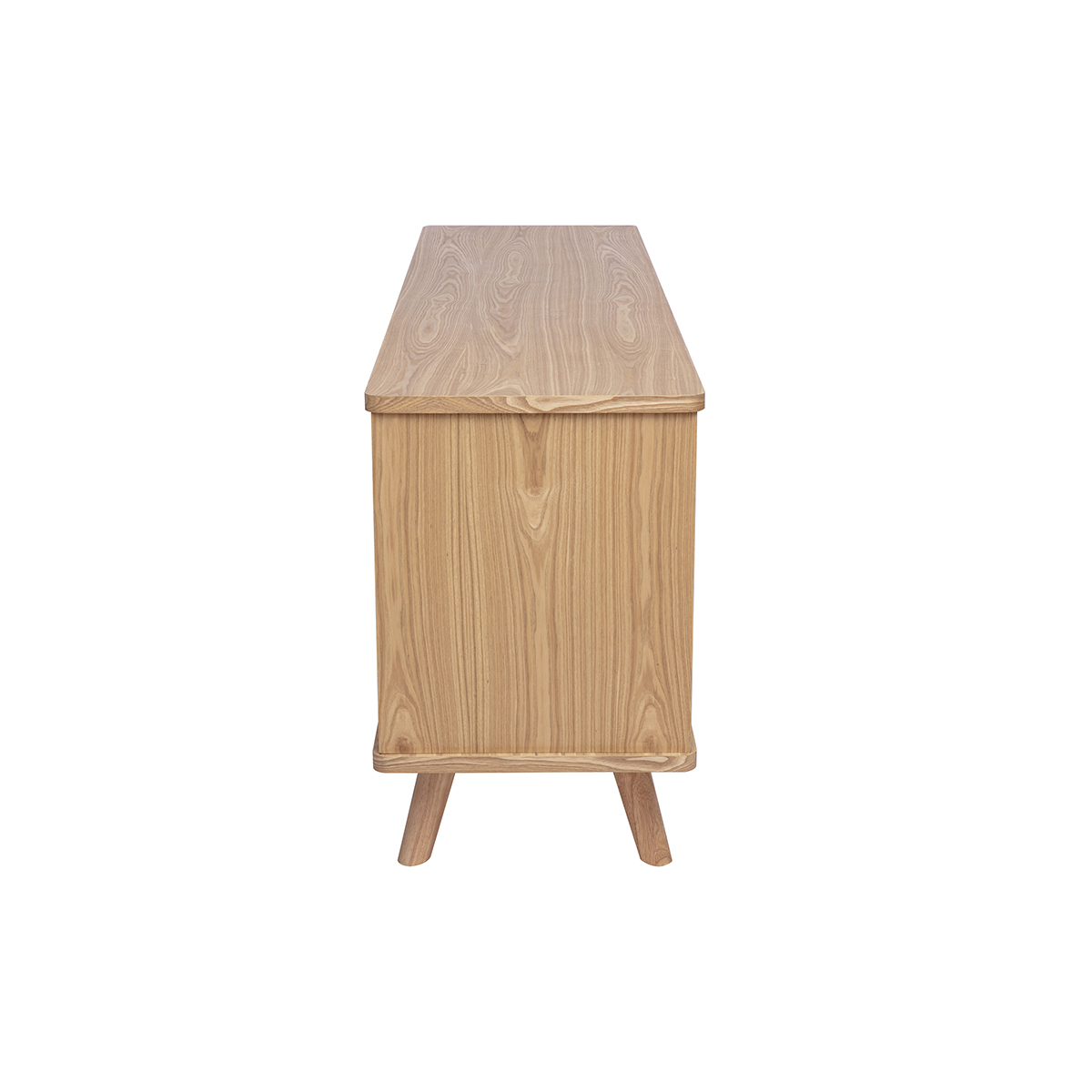 Buffet scandinave en bois clair frêne 2 portes 3 tiroirs L180 cm FIFTIES marron, MILIBOO