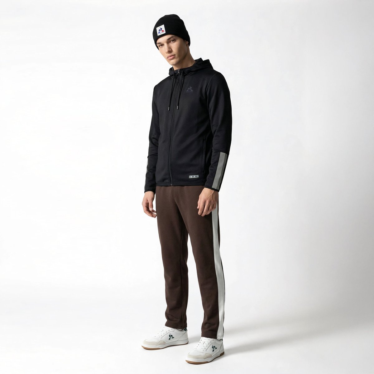 Sweat à capuche Training noir, LE COQ SPORTIF