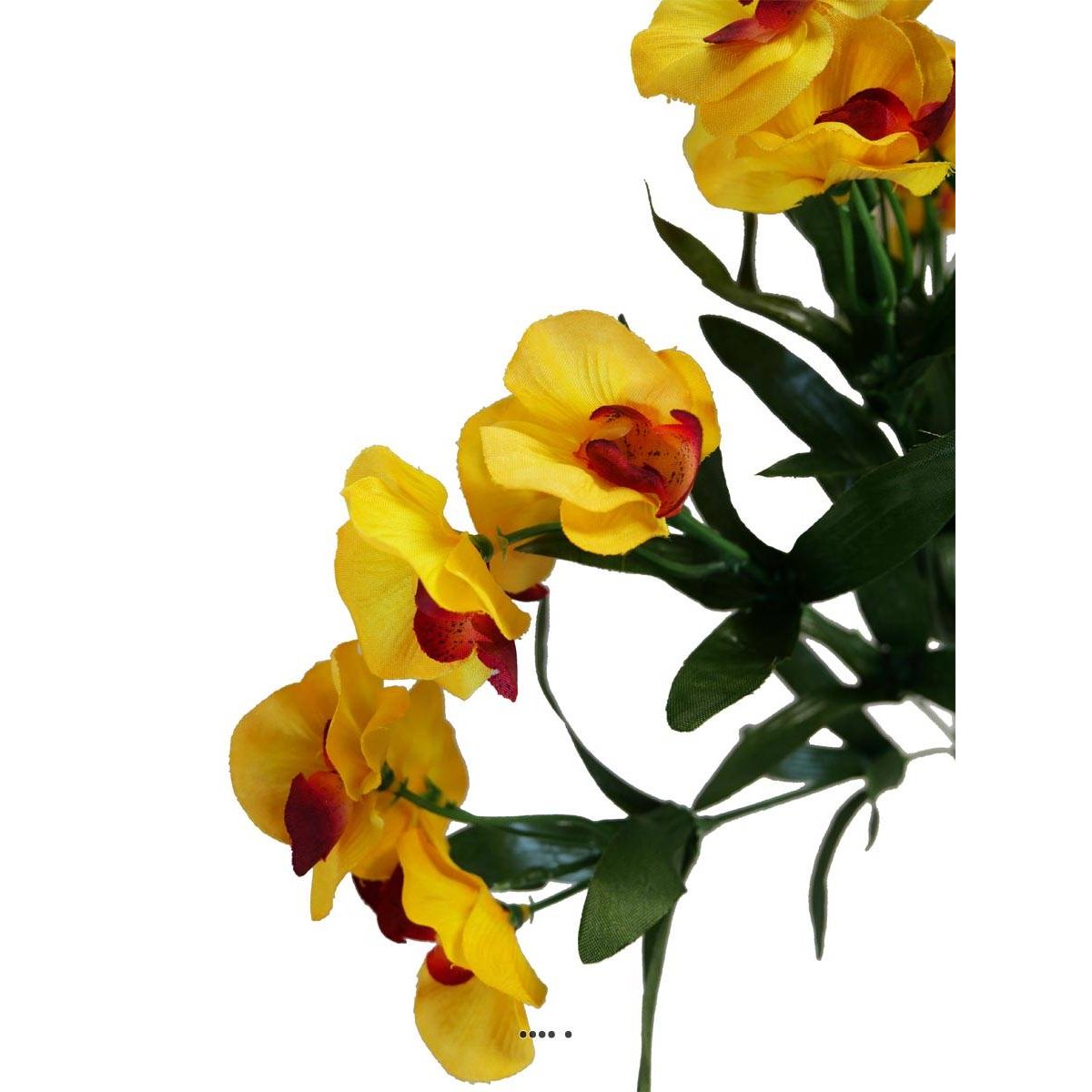 Bouquet d'Orchidées factices jaune-orange, ARTIFICIELLES