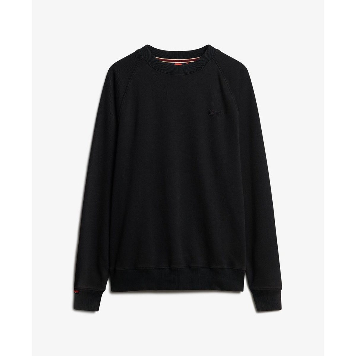 Sweatshirt Essential Logo Raglan Col Rond noir, SUPERDRY