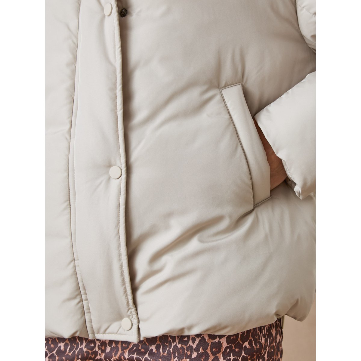 Doudoune courte beige, DAXON