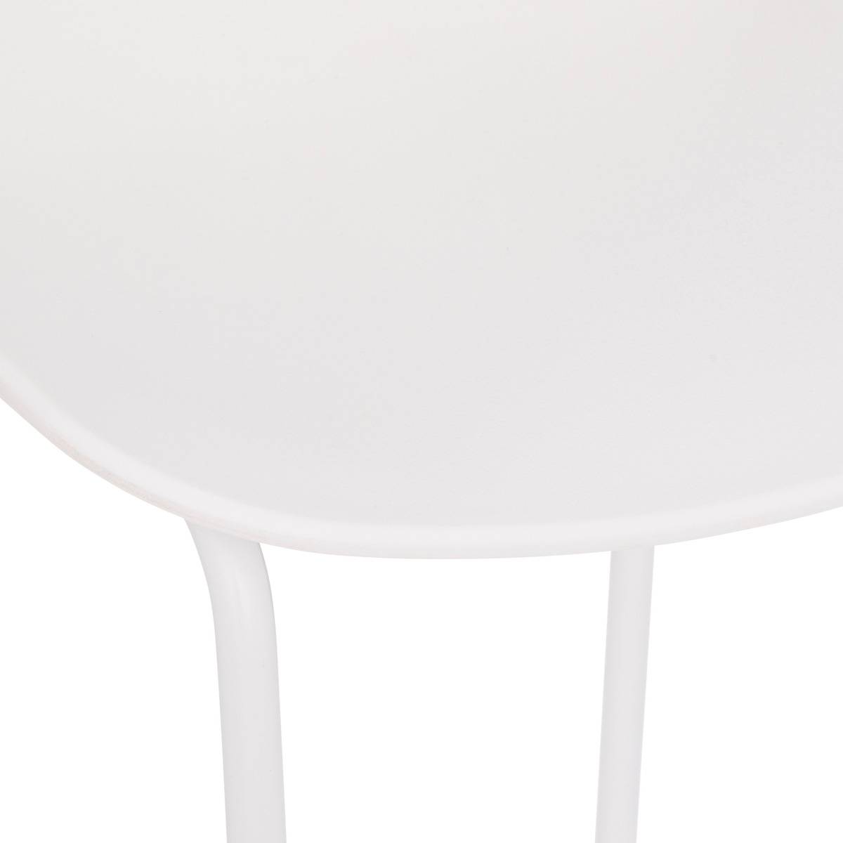 Tabouret de bar avec repose-pieds OTAC blanc, ATMOSPHERA