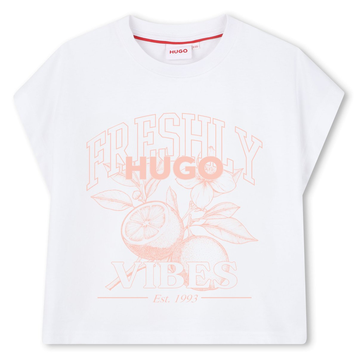 Tee-shirt manches courtes blanc, HUGO KIDSWEAR