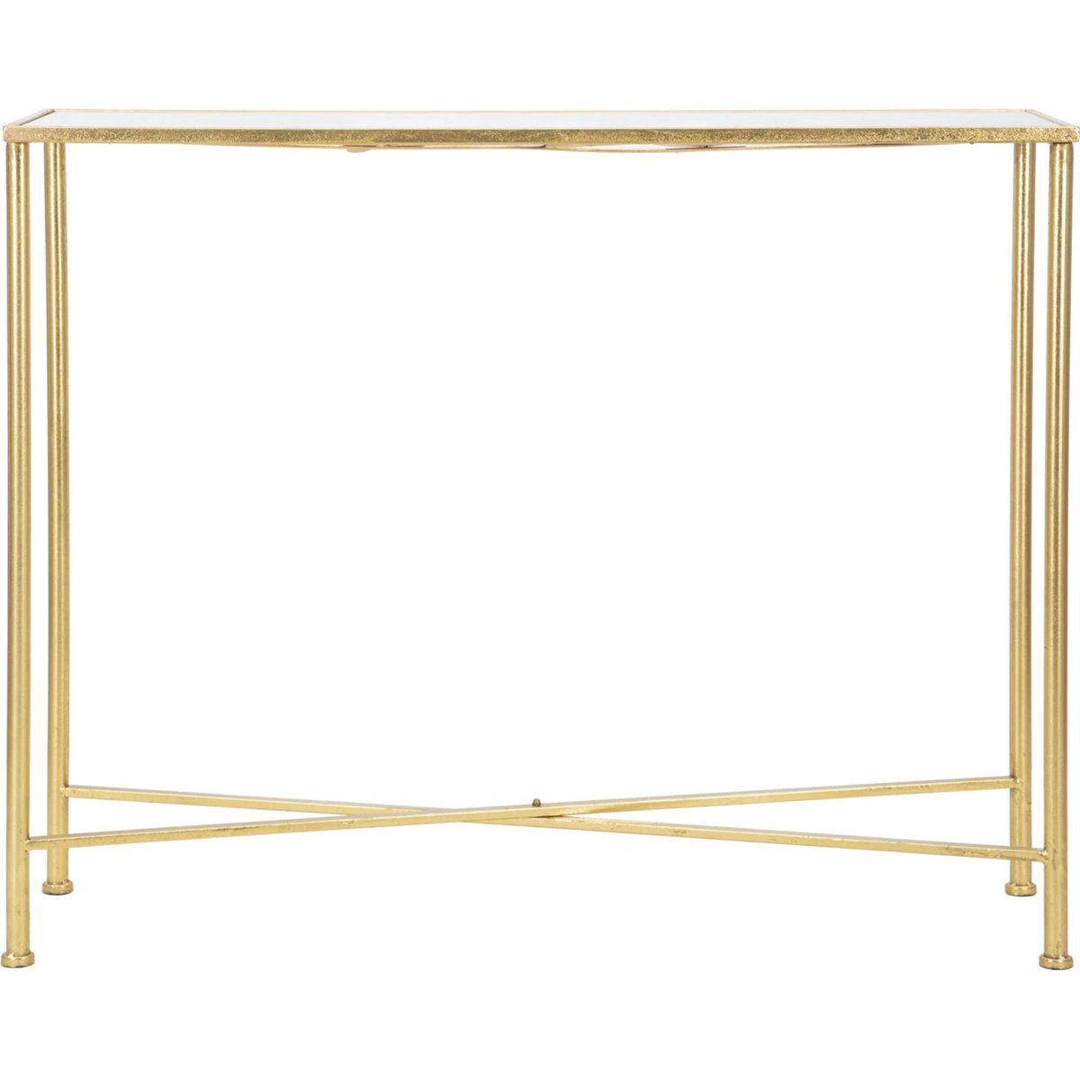 Console en verre motif papillons GLAM doré et transparent, RECOLLECTION