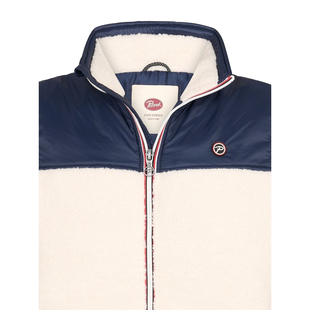Parka sans manches en sherpa bleu marine, PETROL INDUSTRIES