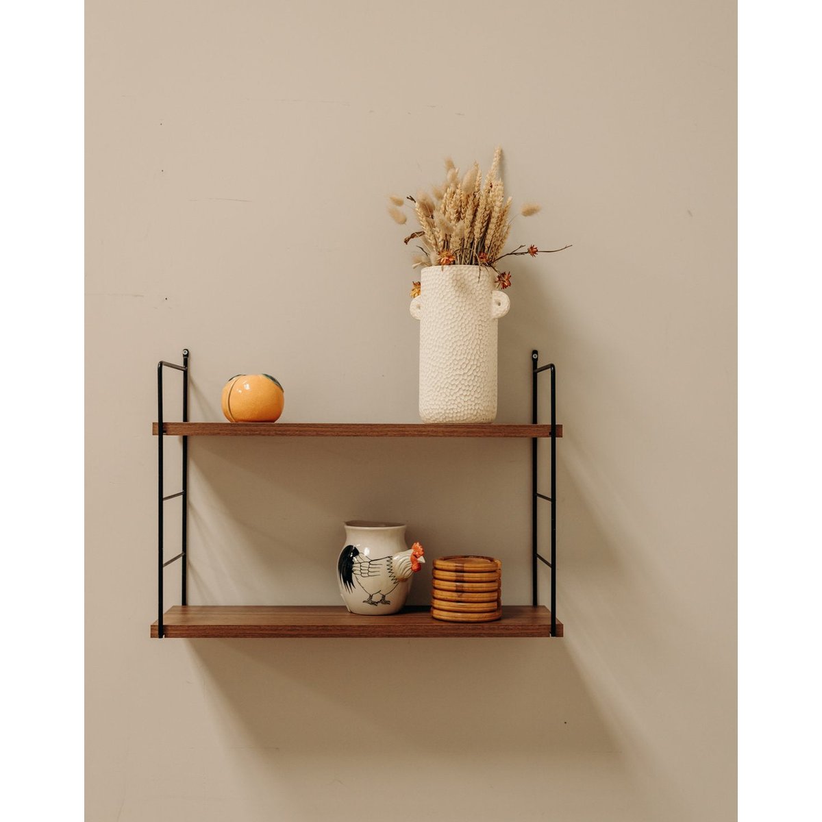 Étagère scandinave en bois et métal Isabelle N°290 - Bon état noir, DEBONGOUT