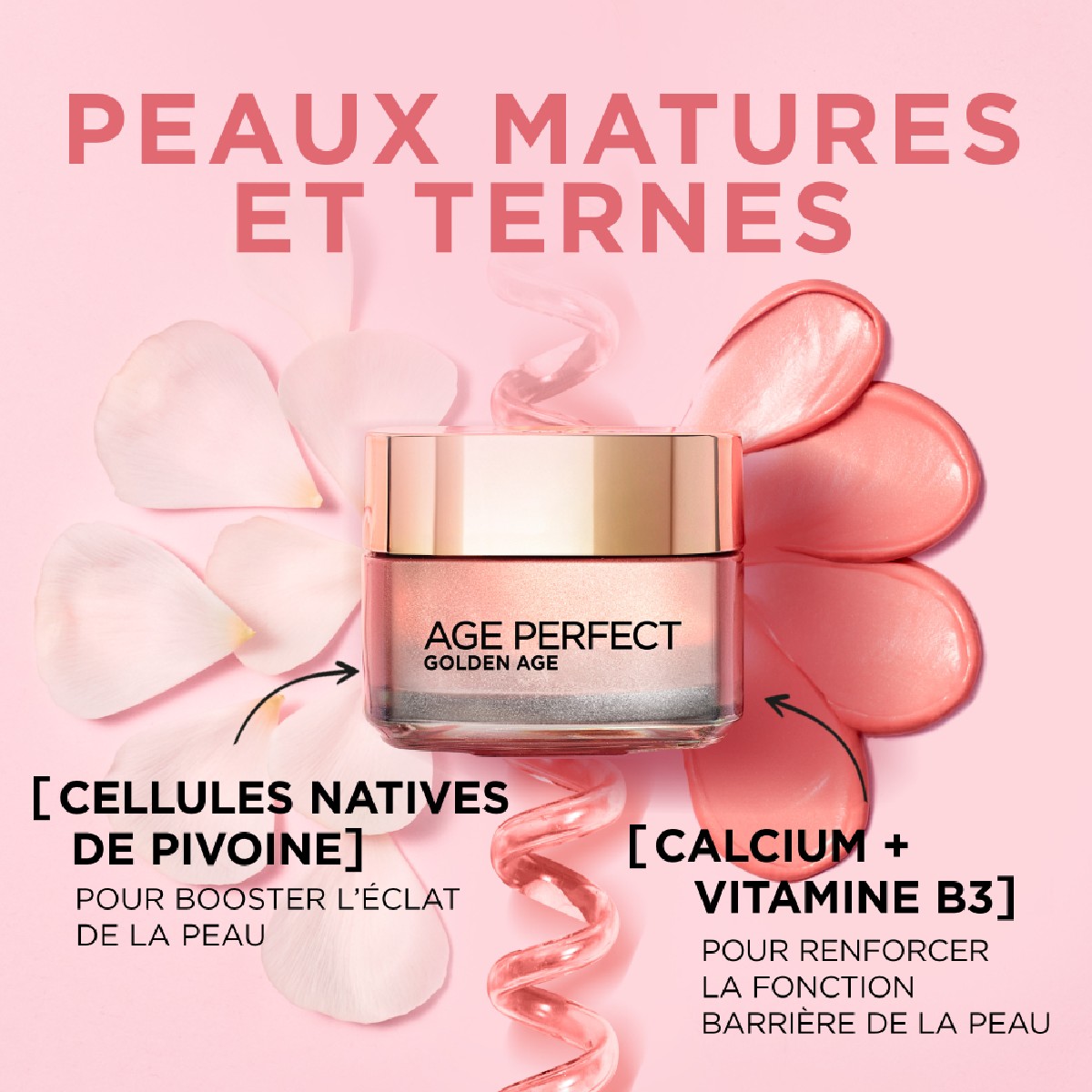 Soin Yeux Rosé Éclat Age Perfect 15ml couleur unique, L'OREAL PARIS