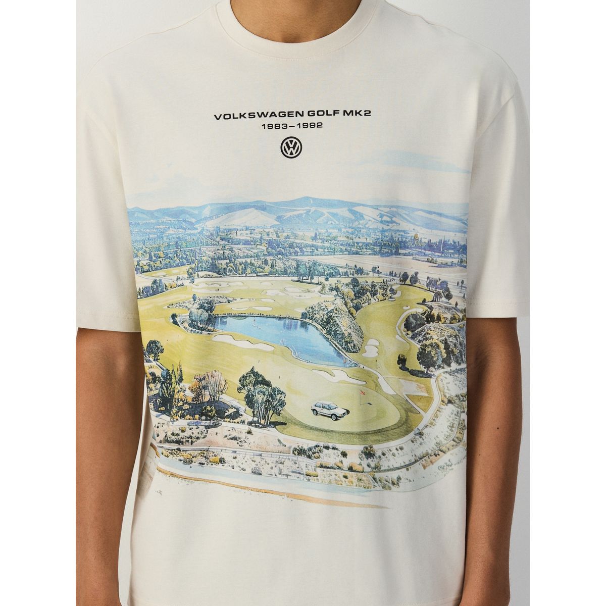 T-shirt à imprimé graphique volkswagen impression de golf blanche, NEXT