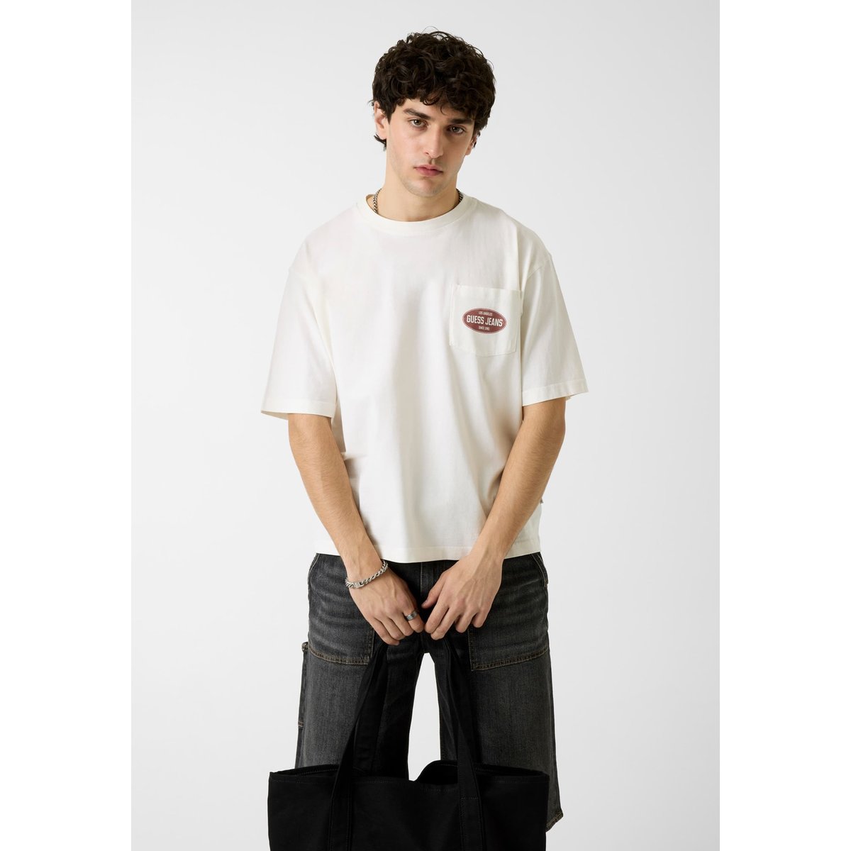T-Shirt Boxy blanc, GUESS