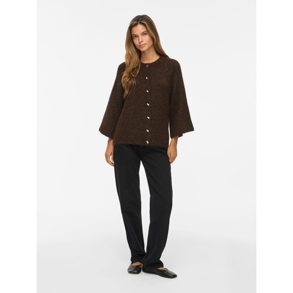 Cardigan En Maille marron - coffee bean1, VILA