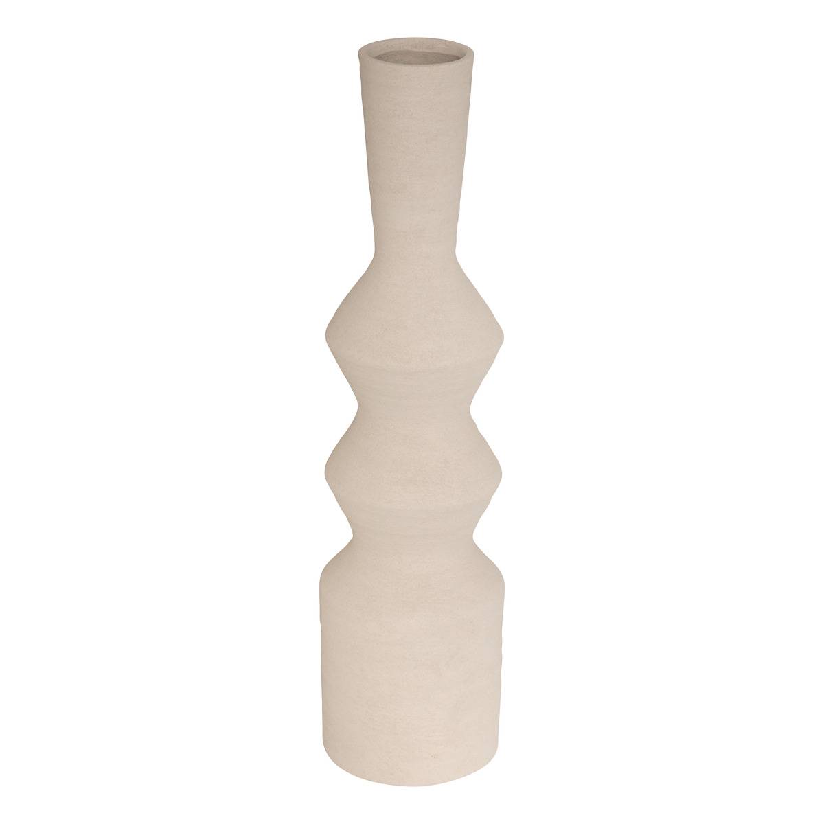 Vase design sculptural en dolomite EZIA creme, ATMOSPHERA