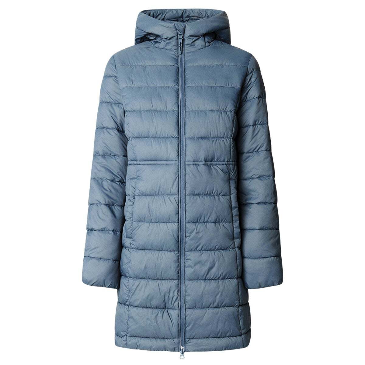 Doudoune Longue En Tissu Matelassé bleu foret, PEPE JEANS