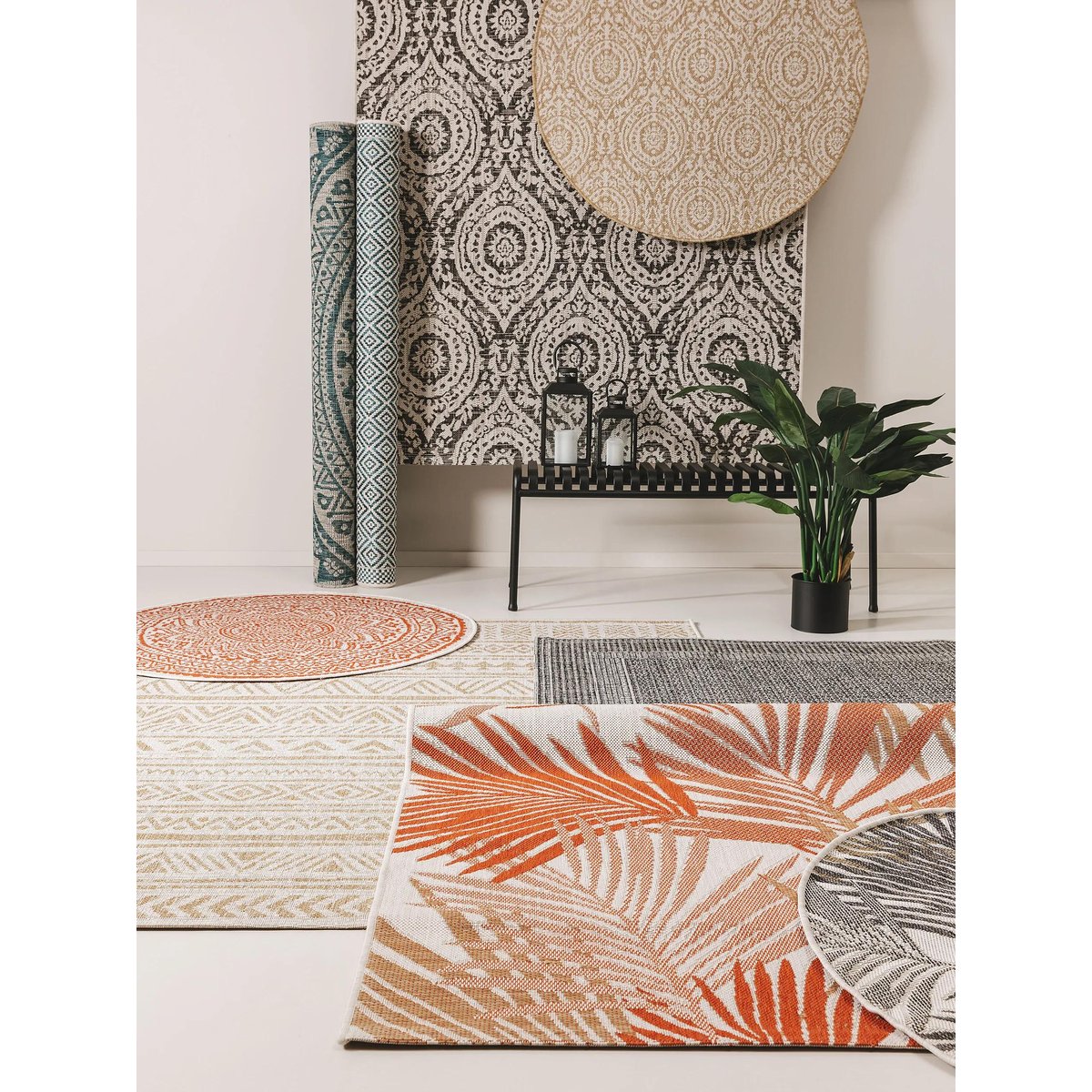 Tapis d'extérieur & intérieur CLEO crème/beige, BENUTA 