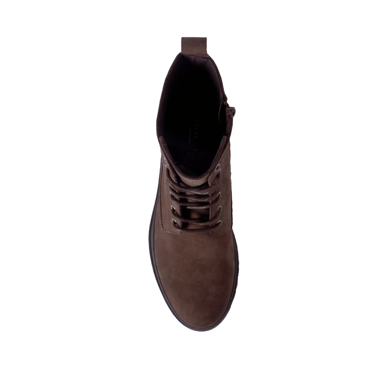 Boots lacet cuir nubuck marron marron, JULES & JENN