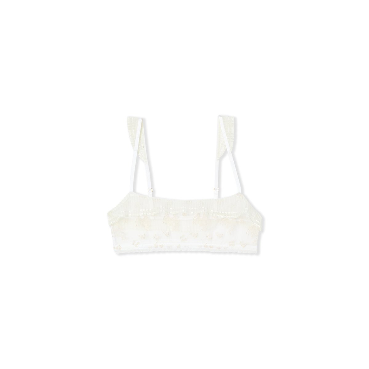 Soutien-gorge brassière avec broderie HARMONIE ecru, ETAM