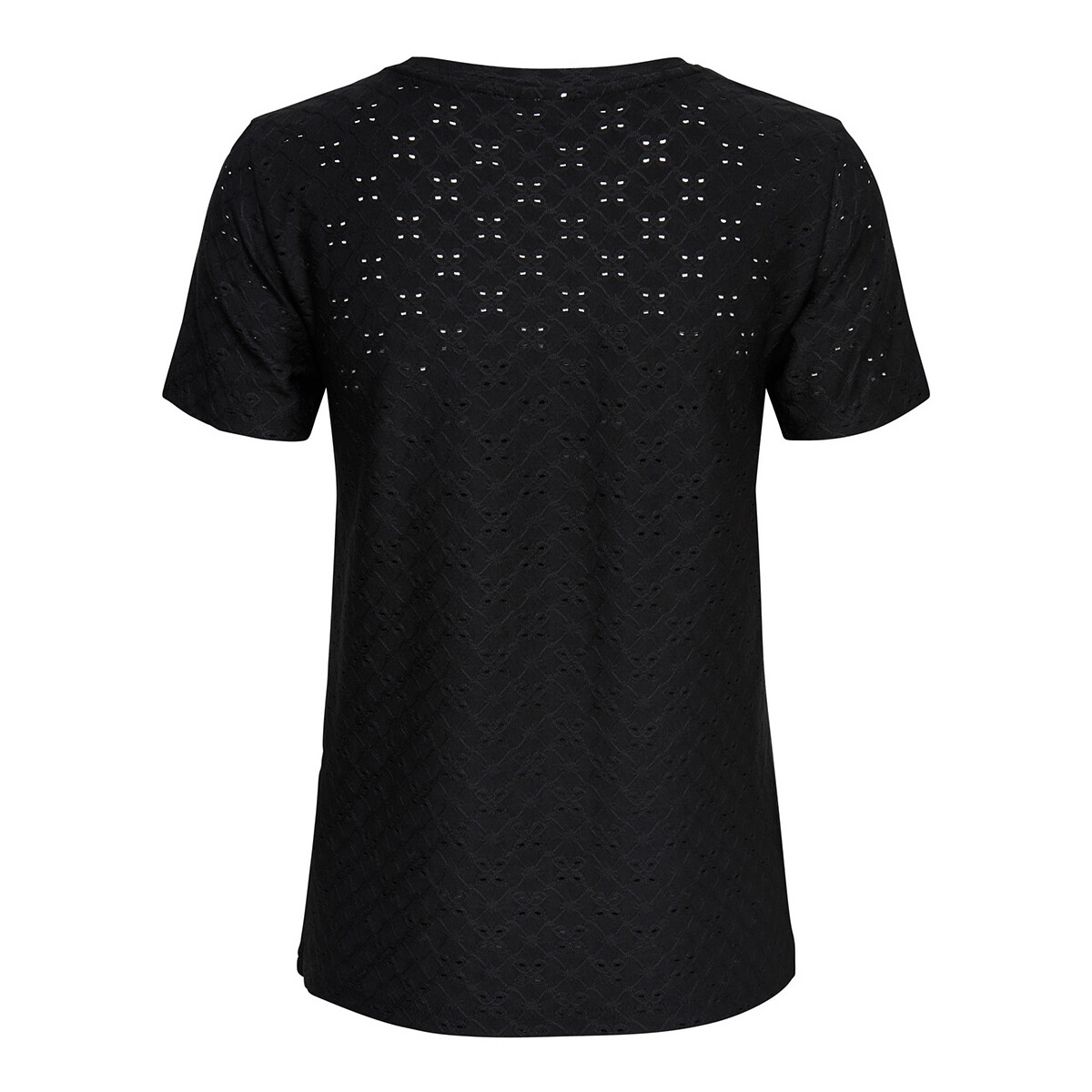 T-shirt en broderie anglaise noir, JDY