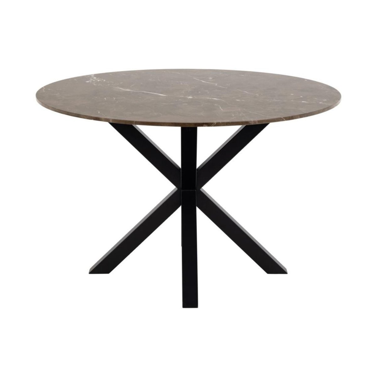 Table à manger ronde en marbre marron L120 6 personnes - NEIVA marron, HELLIN, DEPUIS 1862