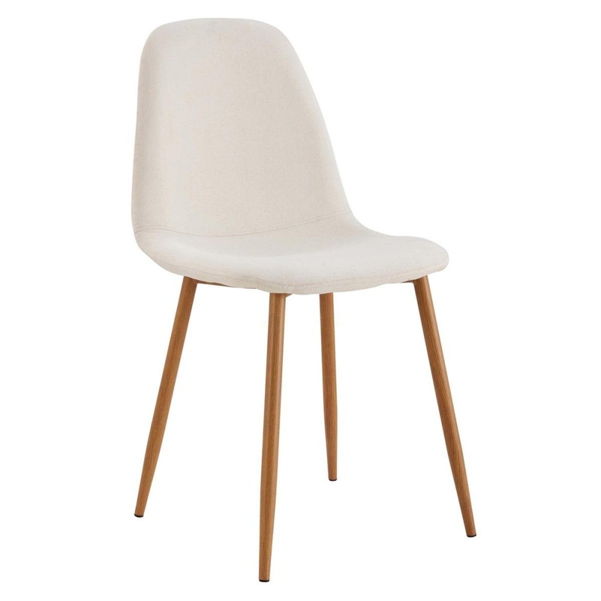 Chaise Poésie pieds métal imitation bois blanc, DECORATIE