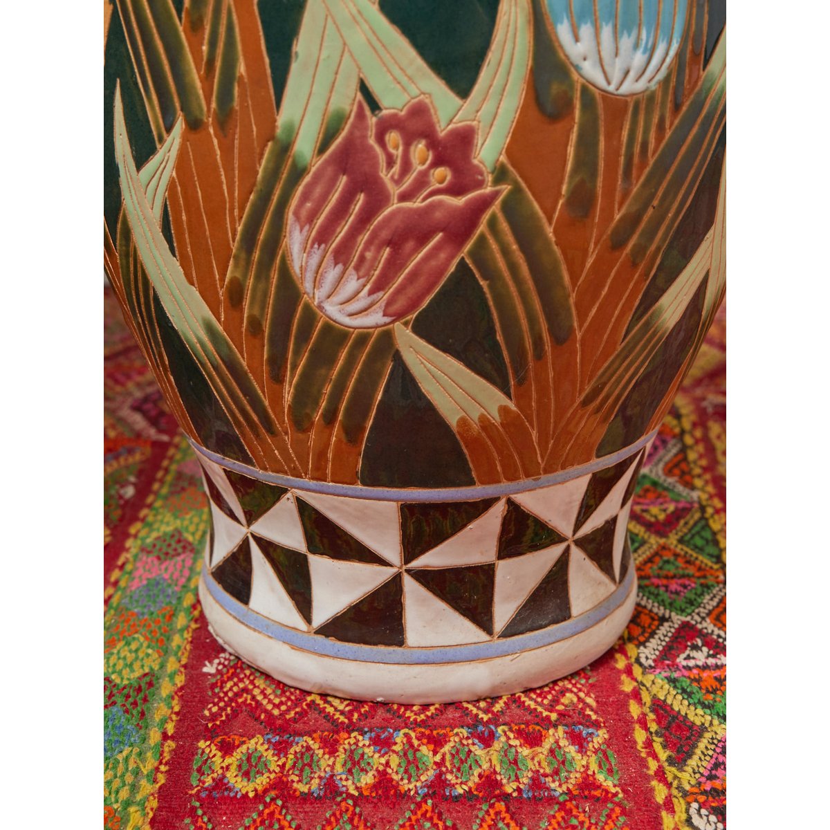 Grand vase en céramique Edmond N°200 - Bon état vert, DEBONGOUT